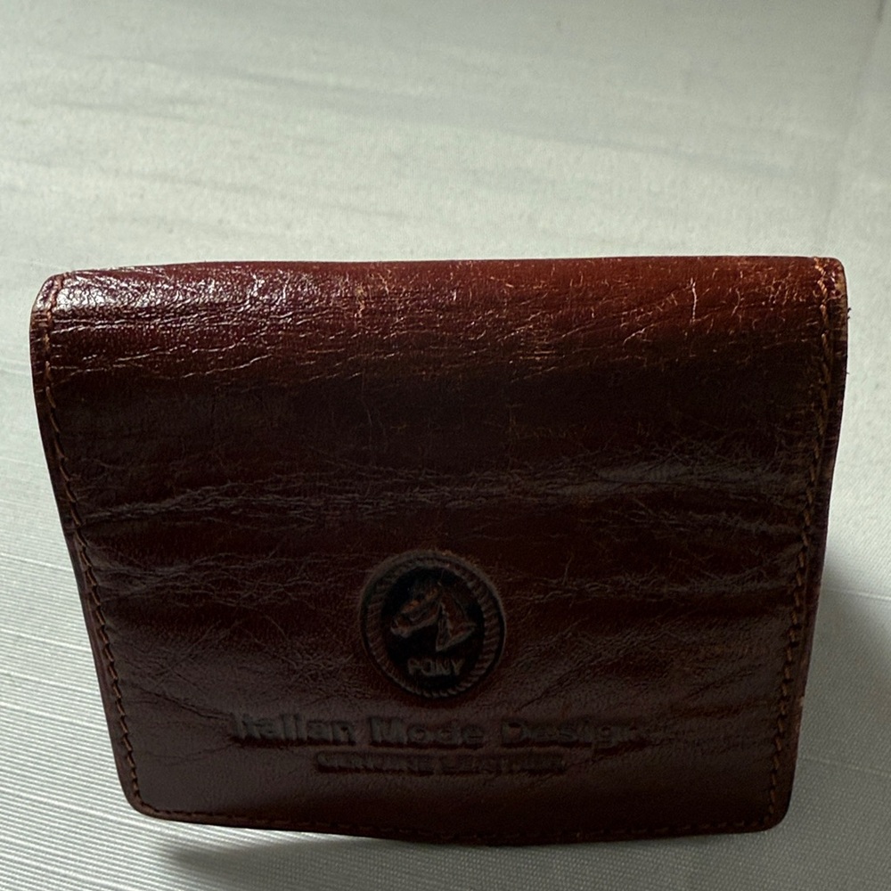 Pony Rich Brown Leather Card Holder